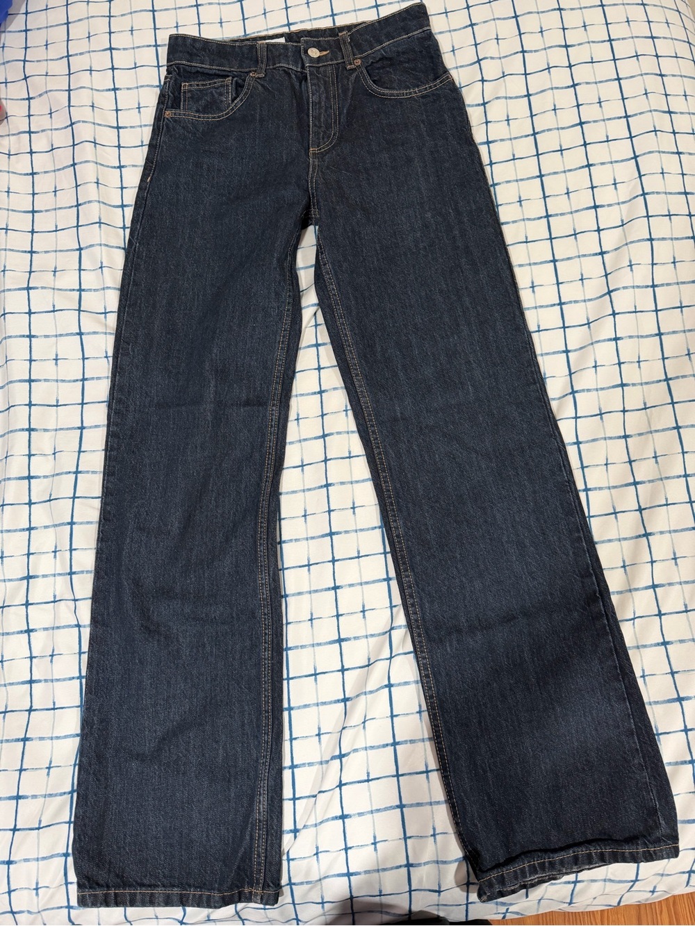Zara Dark Blue Women's Straight-Leg Jeans